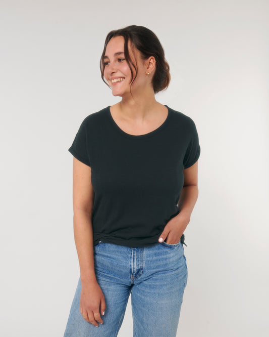 Custom slub tee women with normal fit - Stella Rounder