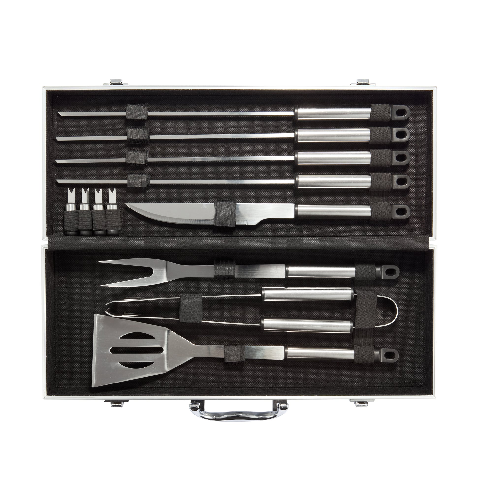 BBQ Set - 12 pcs barbecue set in aluminium box