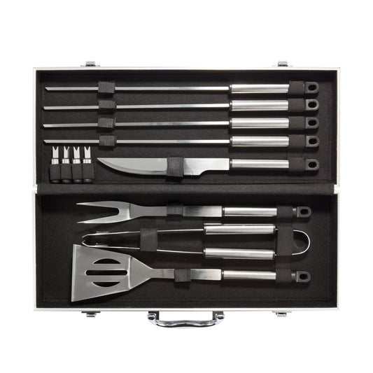 BBQ Set - 12 pcs barbecue set in aluminium box