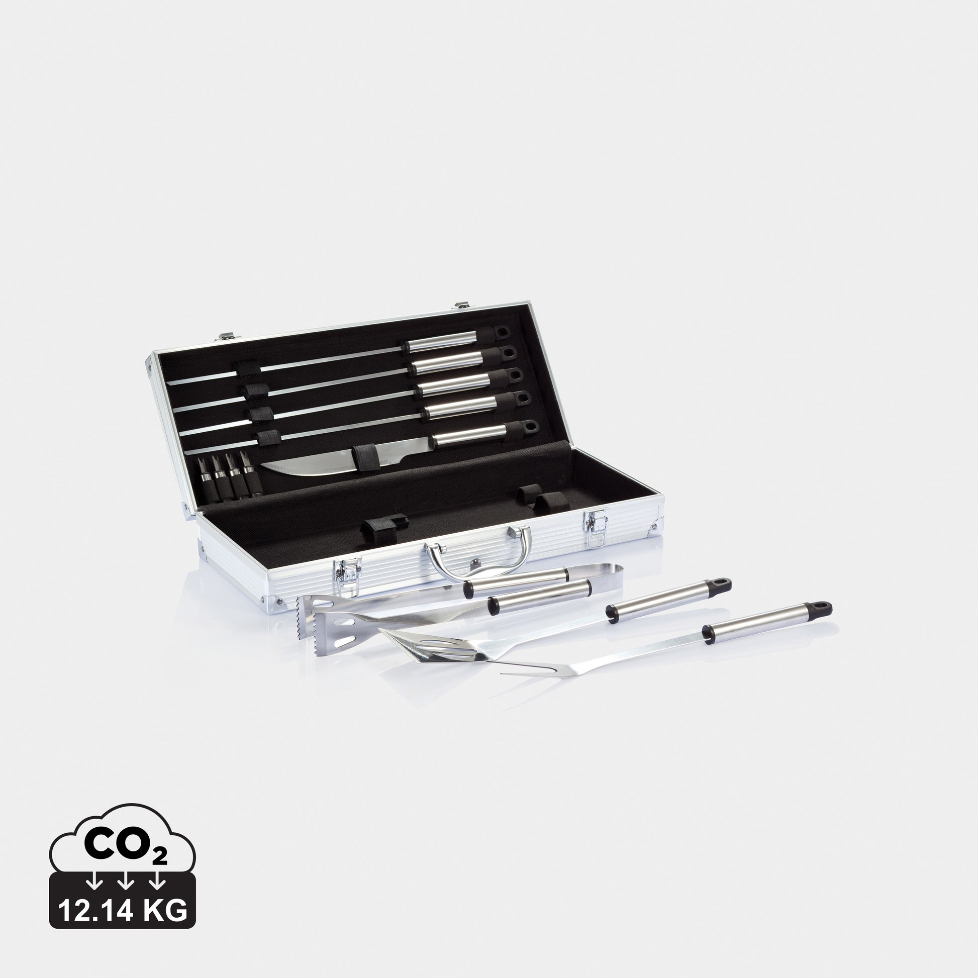 BBQ Set - 12 pcs barbecue set in aluminium box