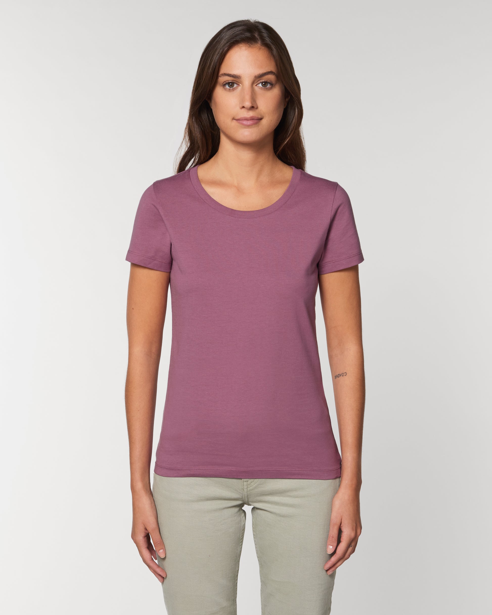 Custom fitted tee women with round neck - Stella Expresser