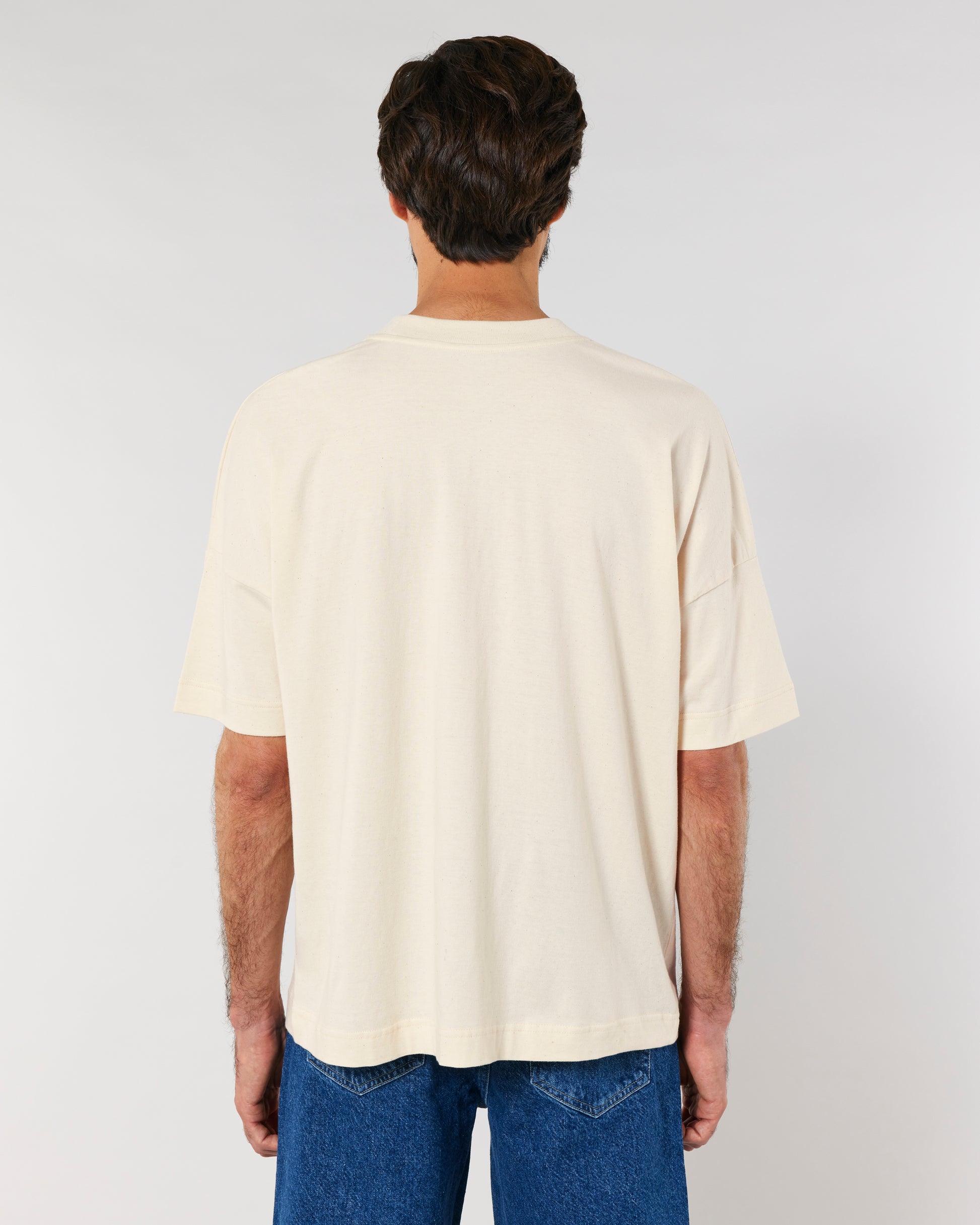 Organic Unisex Oversized Tee with Stand-Up Collar - Blaster