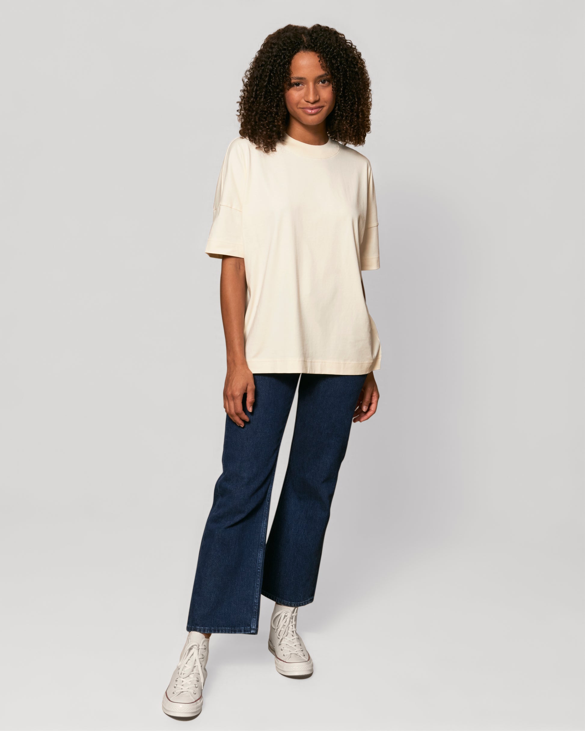 Organic Unisex Oversized Tee with Stand-Up Collar - Blaster