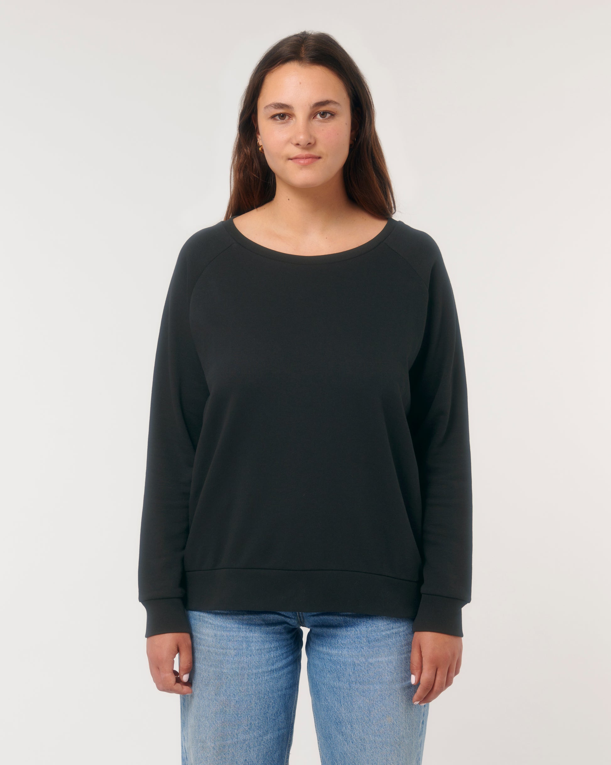 Organic women round neck sweat relaxed fit - Stella Dazzler