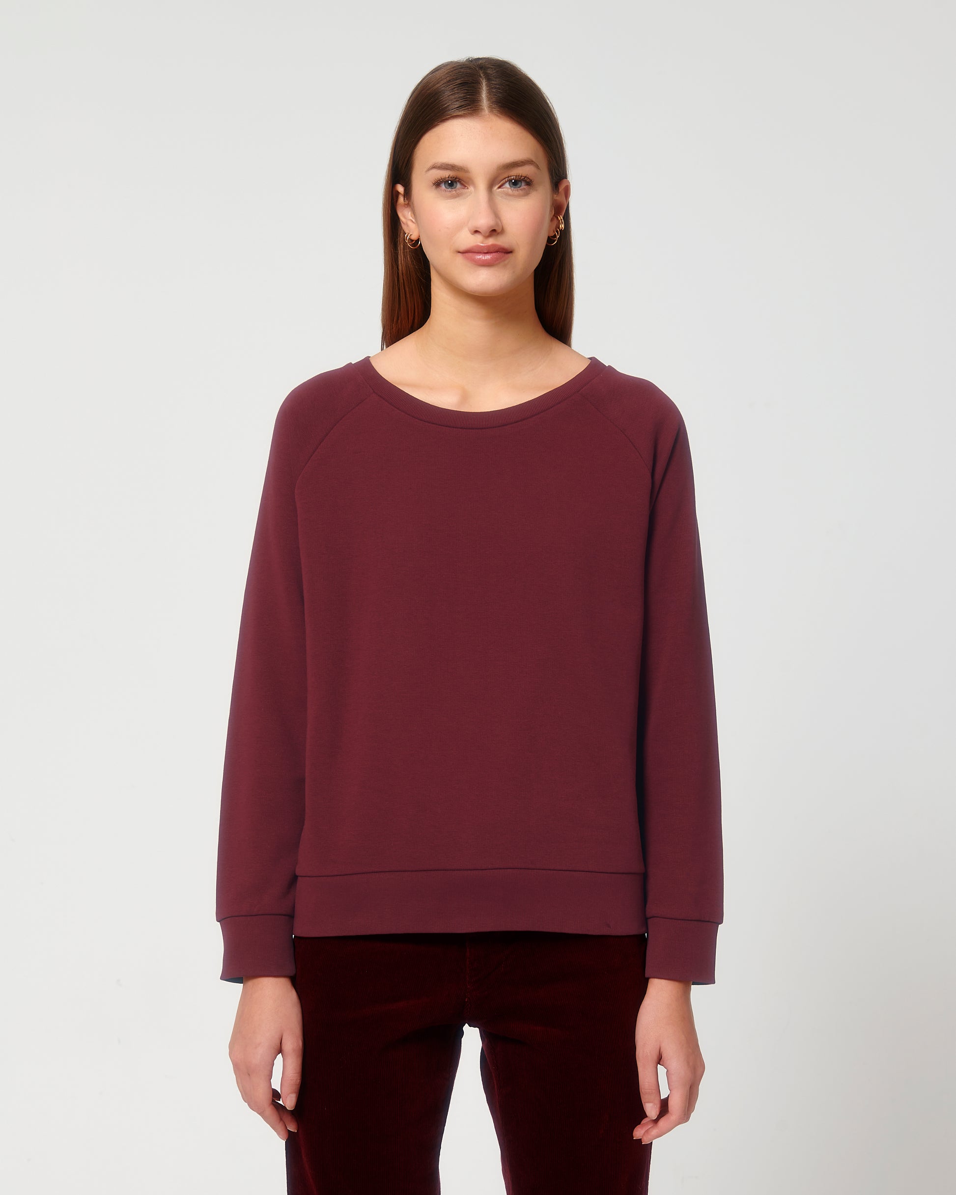 Organic women round neck sweat relaxed fit - Stella Dazzler
