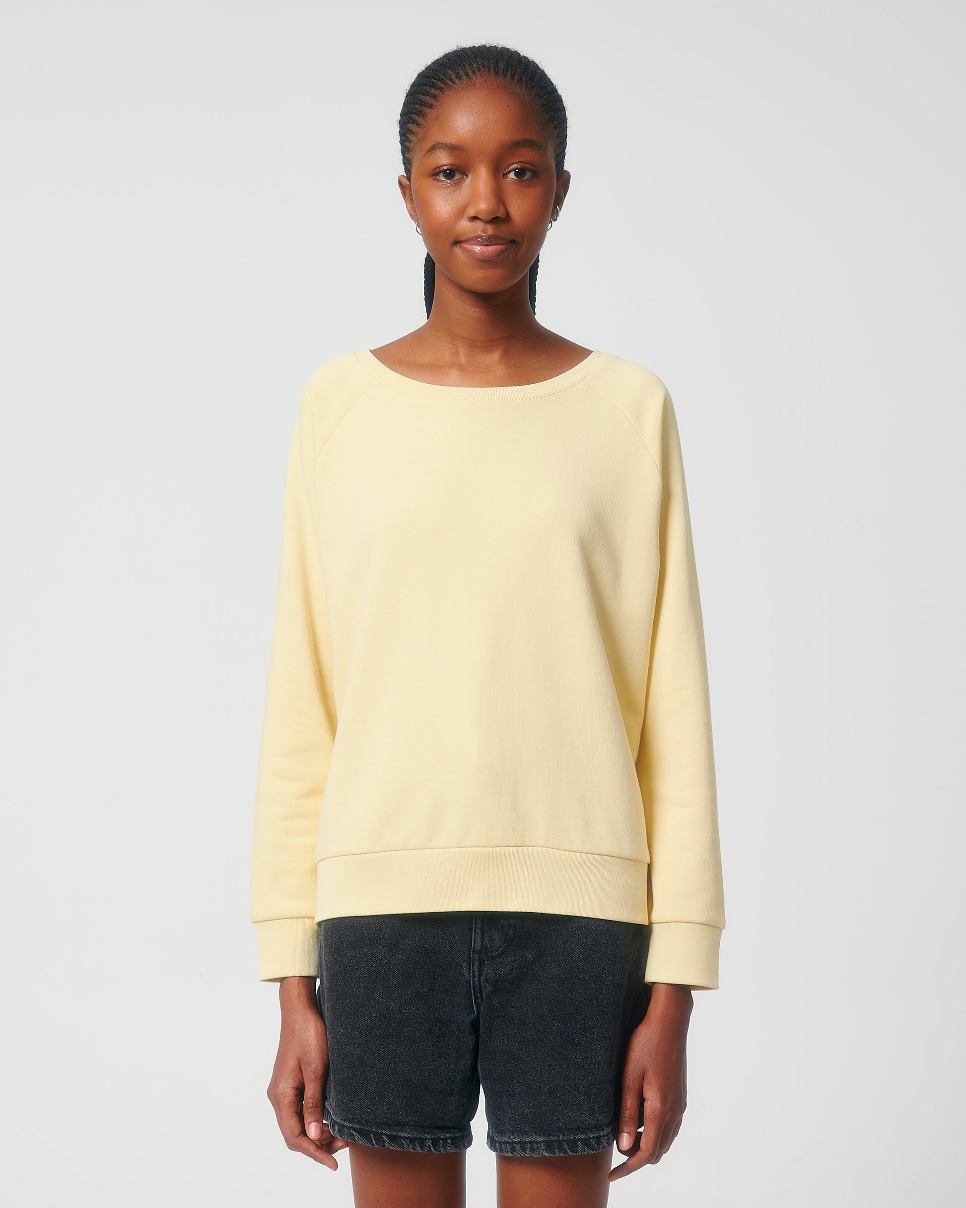 Organic women round neck sweat relaxed fit - Stella Dazzler