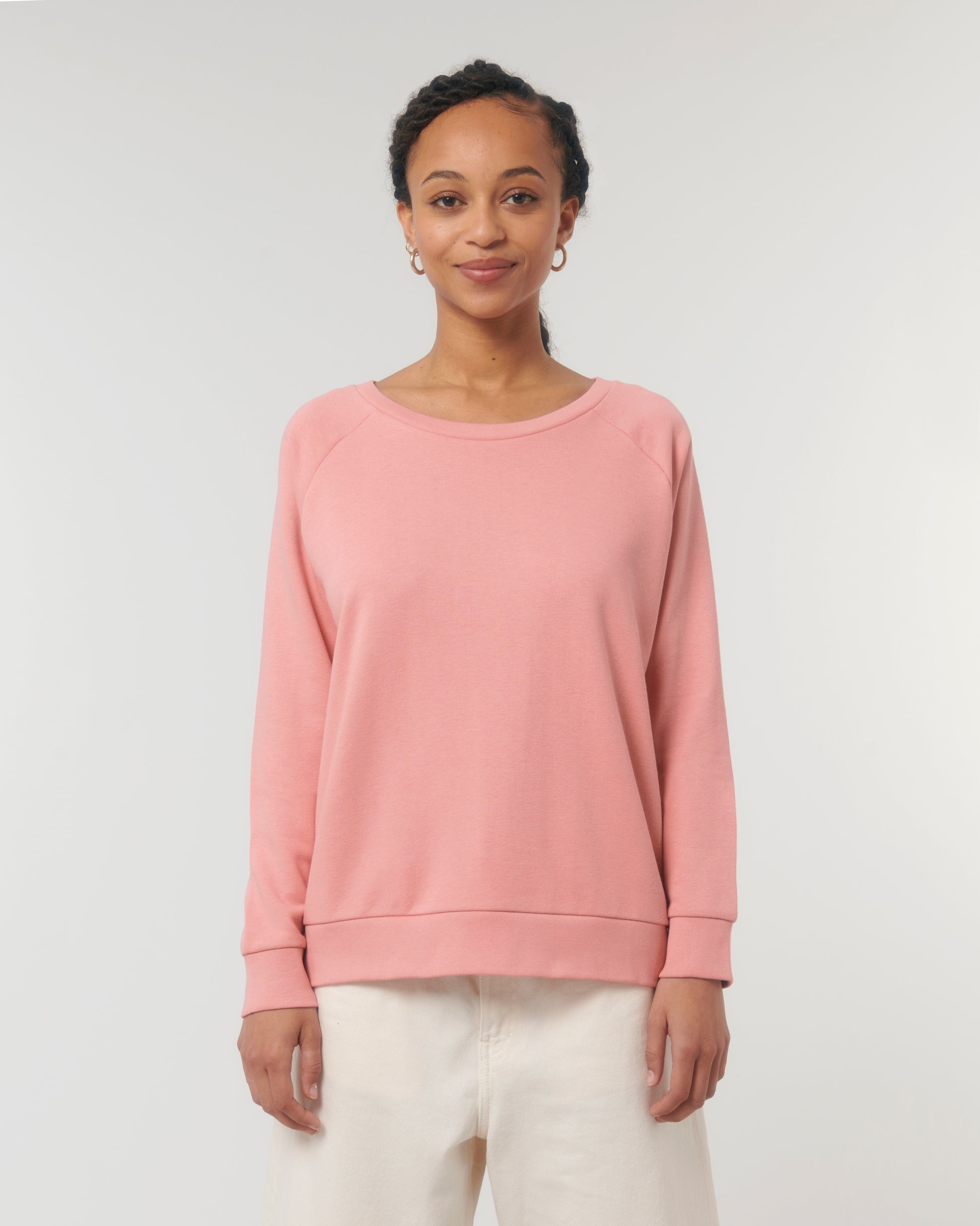 Organic women round neck sweat relaxed fit - Stella Dazzler