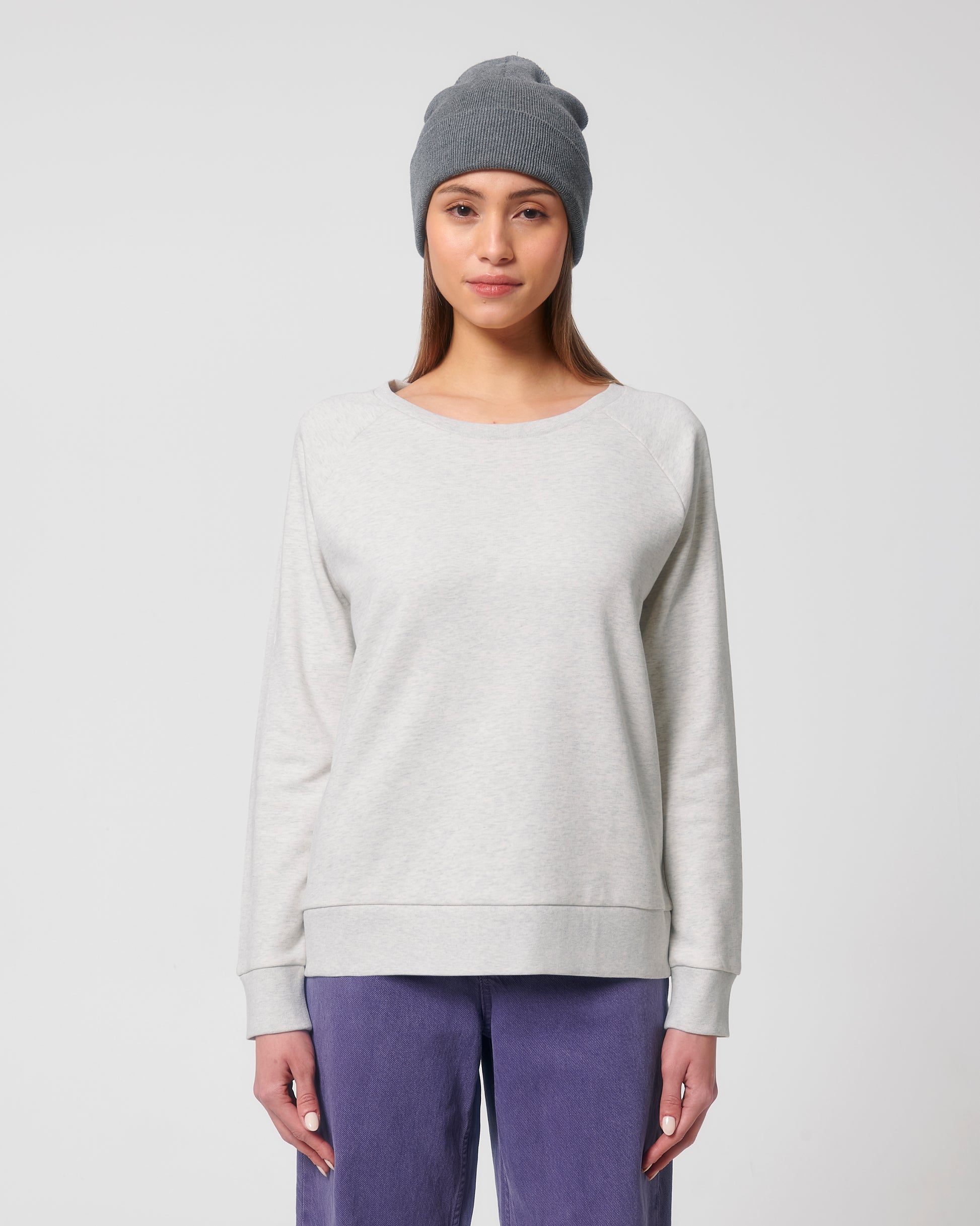 Organic women round neck sweat relaxed fit - Stella Dazzler