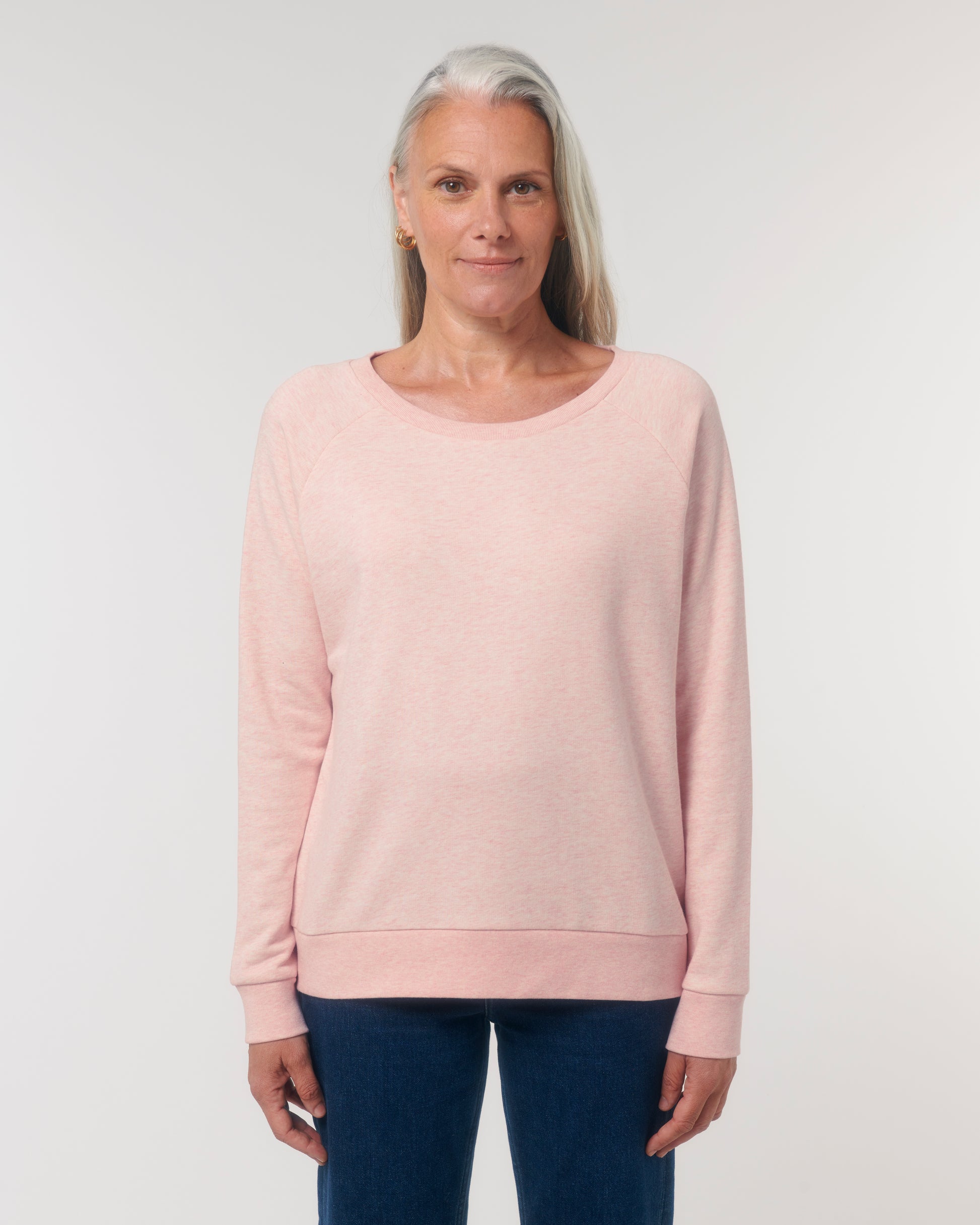 Organic women round neck sweat relaxed fit - Stella Dazzler