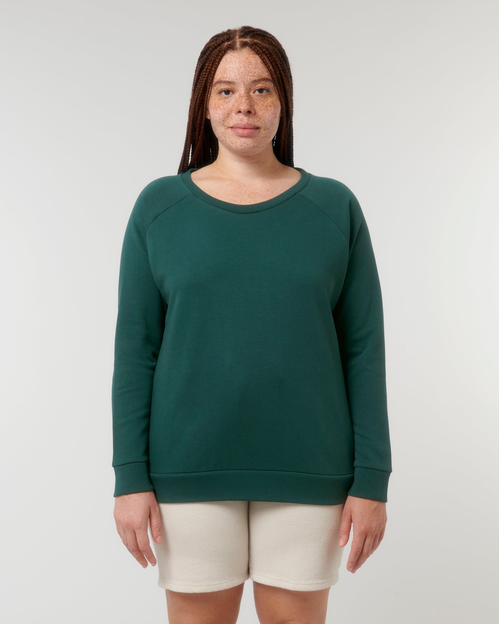Organic women round neck sweat relaxed fit - Stella Dazzler