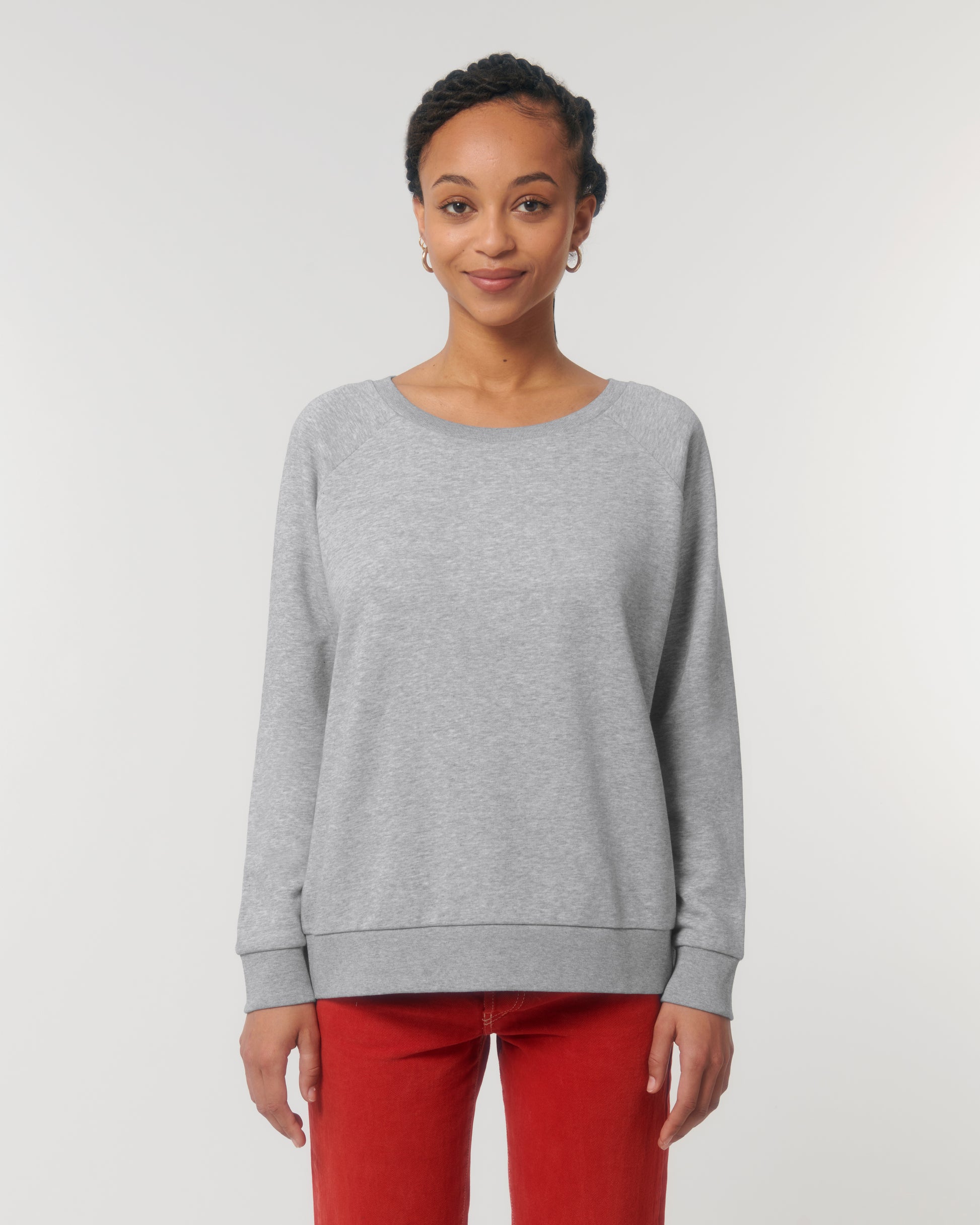 Organic women round neck sweat relaxed fit - Stella Dazzler