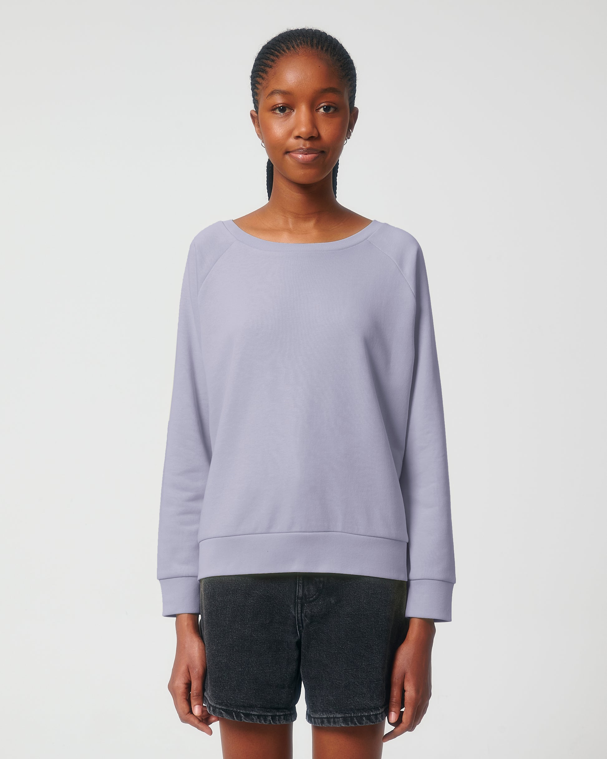 Organic women round neck sweat relaxed fit - Stella Dazzler