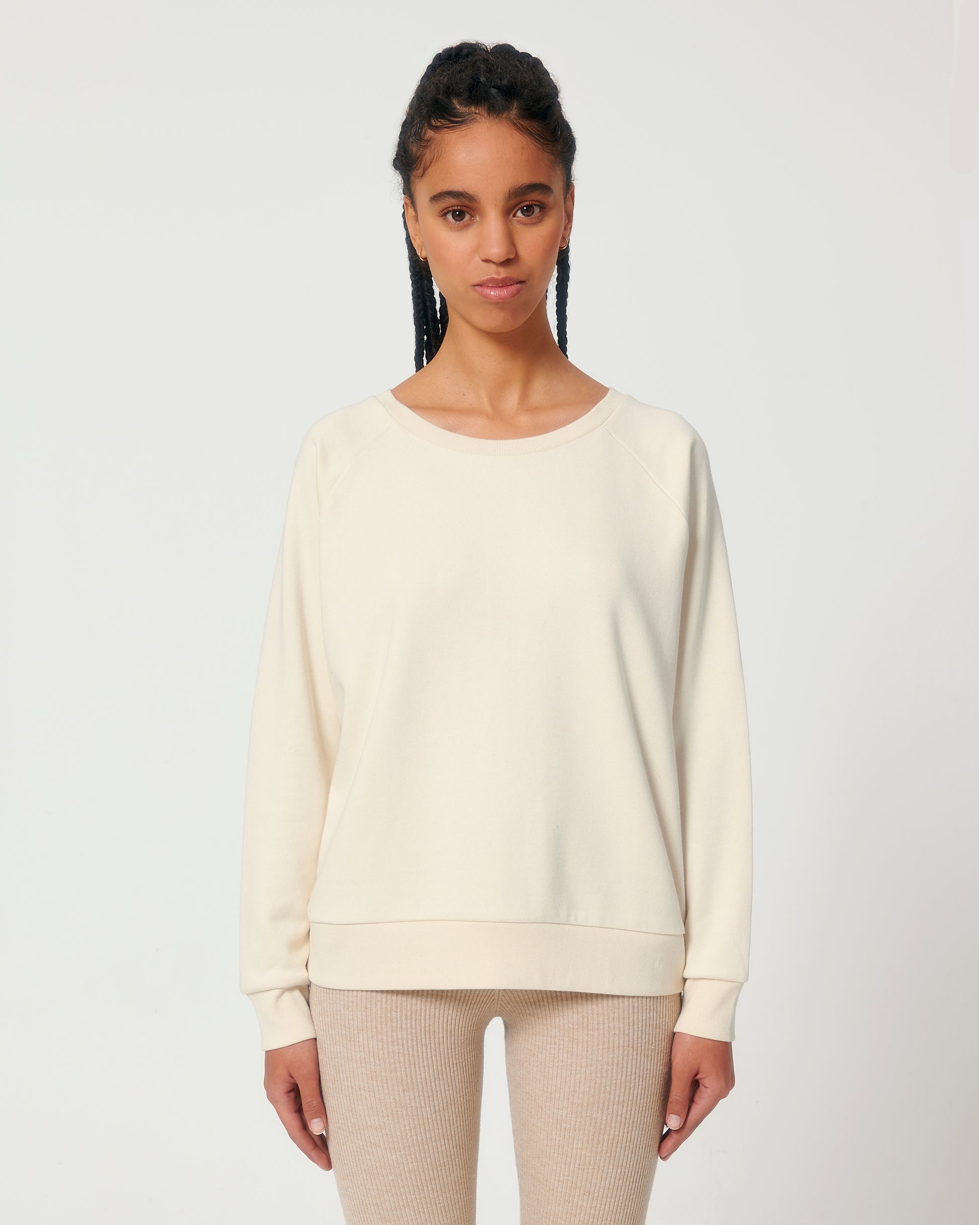 Organic women round neck sweat relaxed fit - Stella Dazzler