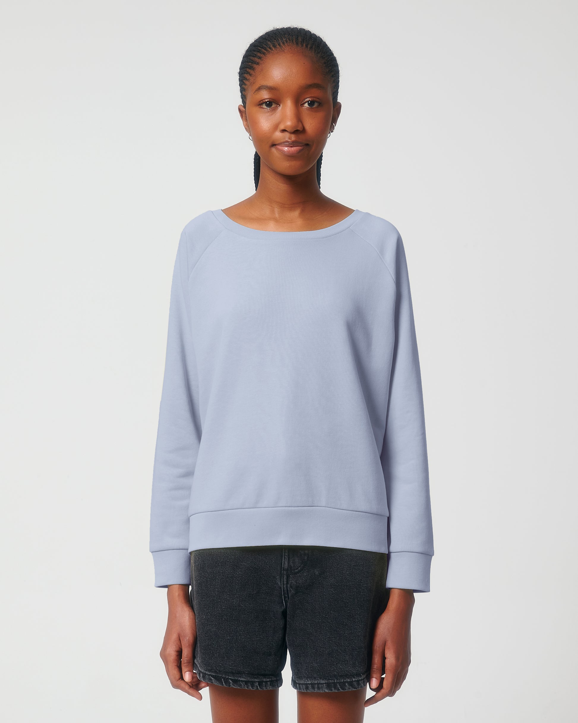 Organic women round neck sweat relaxed fit - Stella Dazzler
