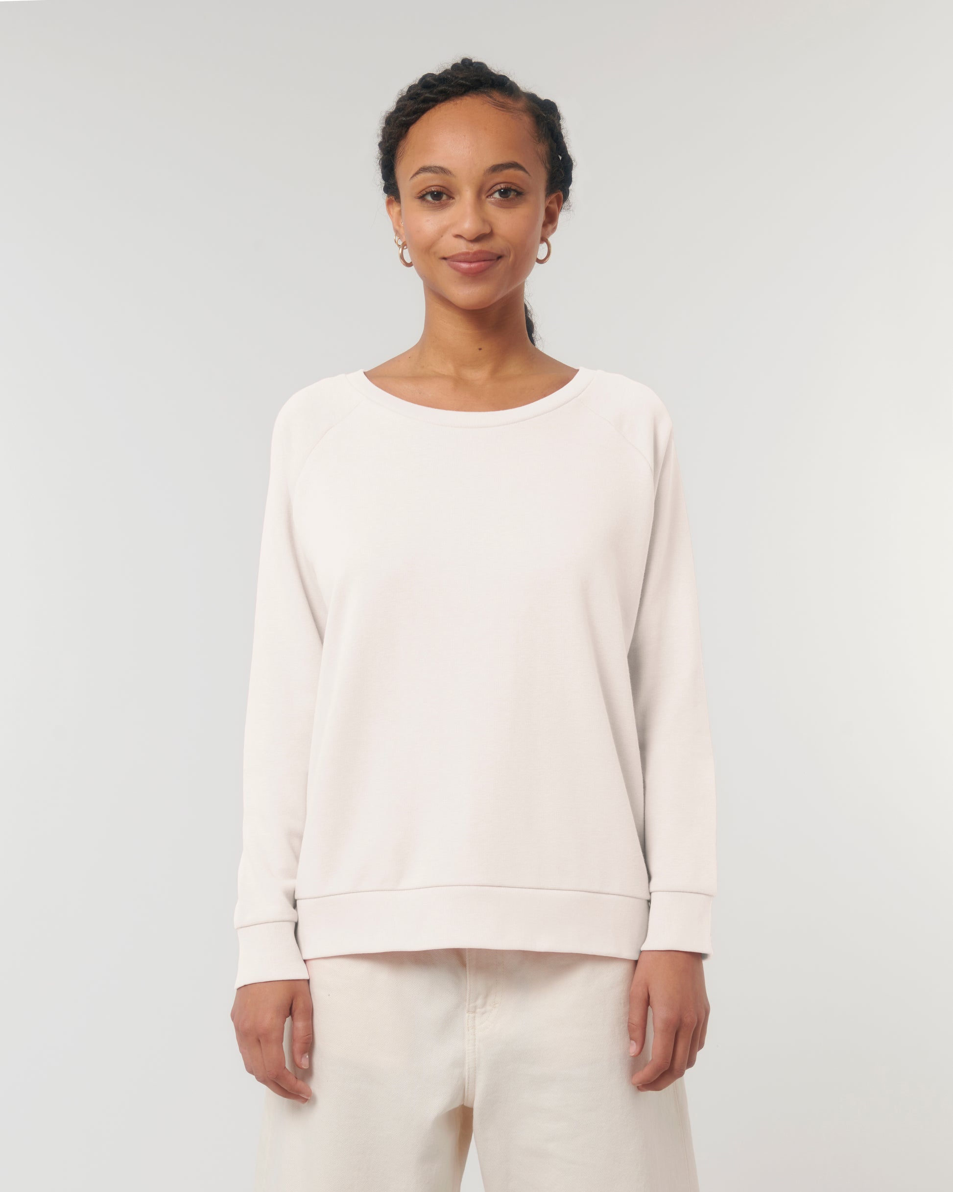 Organic women round neck sweat relaxed fit - Stella Dazzler
