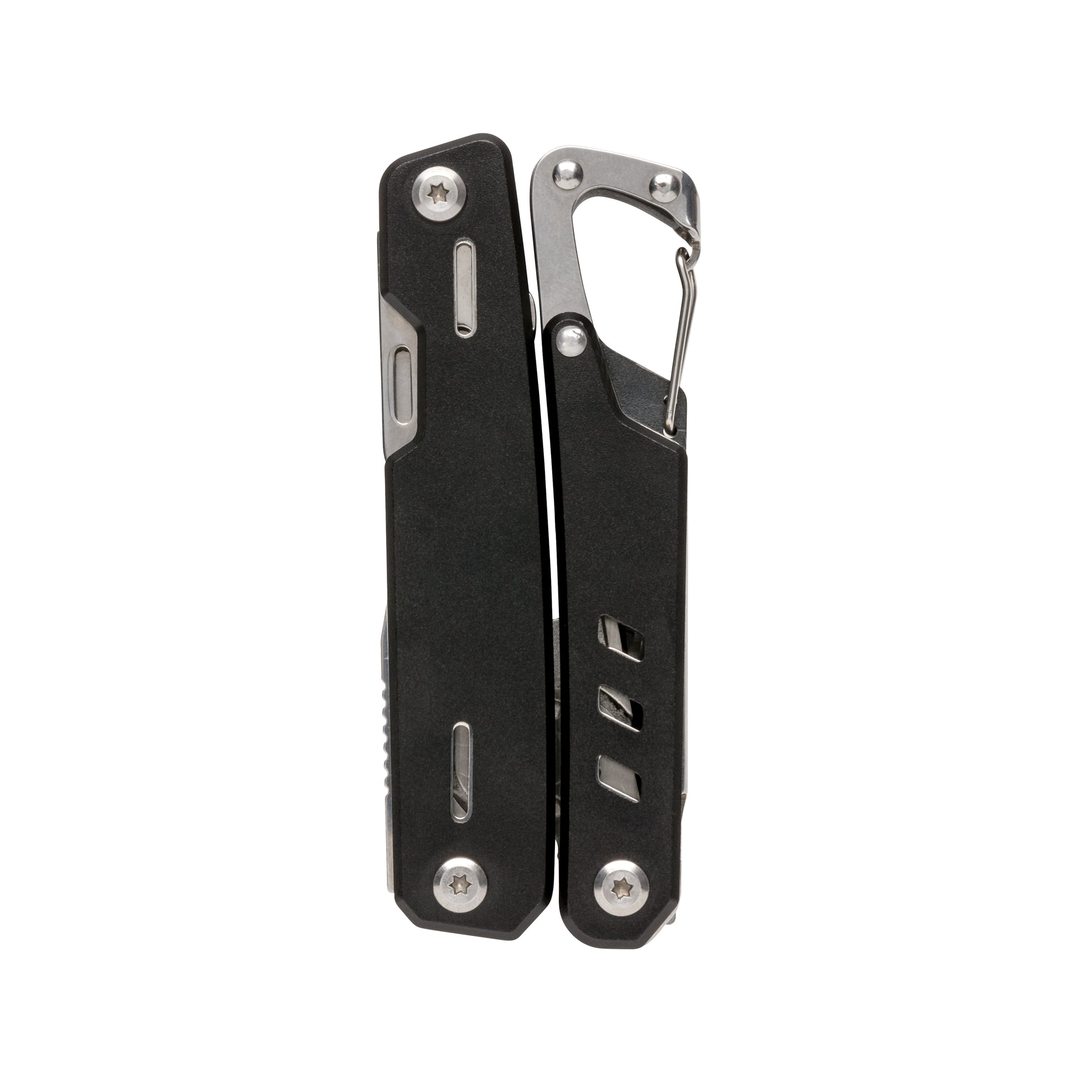 Solid multitool with carabiner