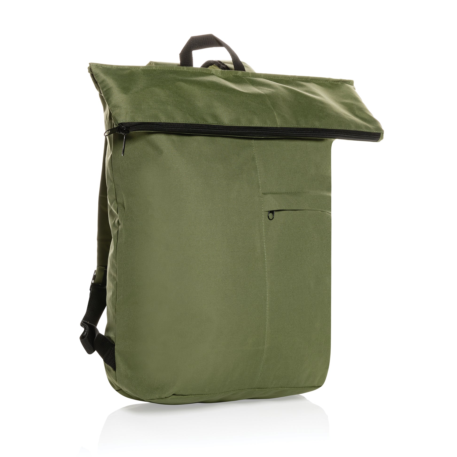 Lightweight recycled polyester foldable backpack