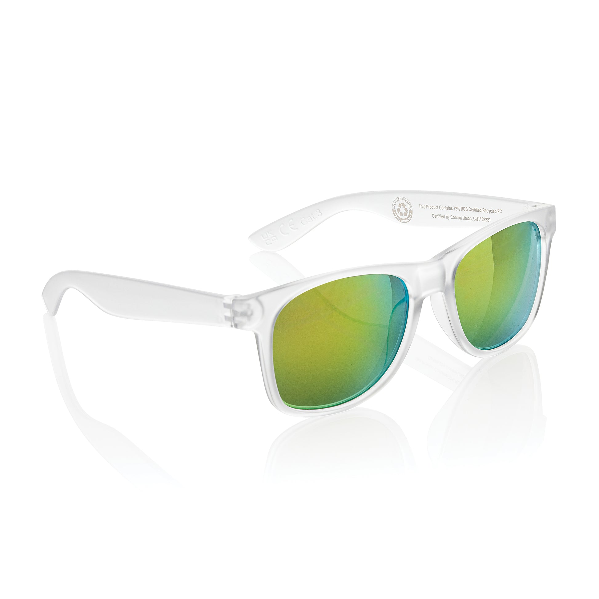 Sunglasses - Recycled plastic mirror sunglasses - White