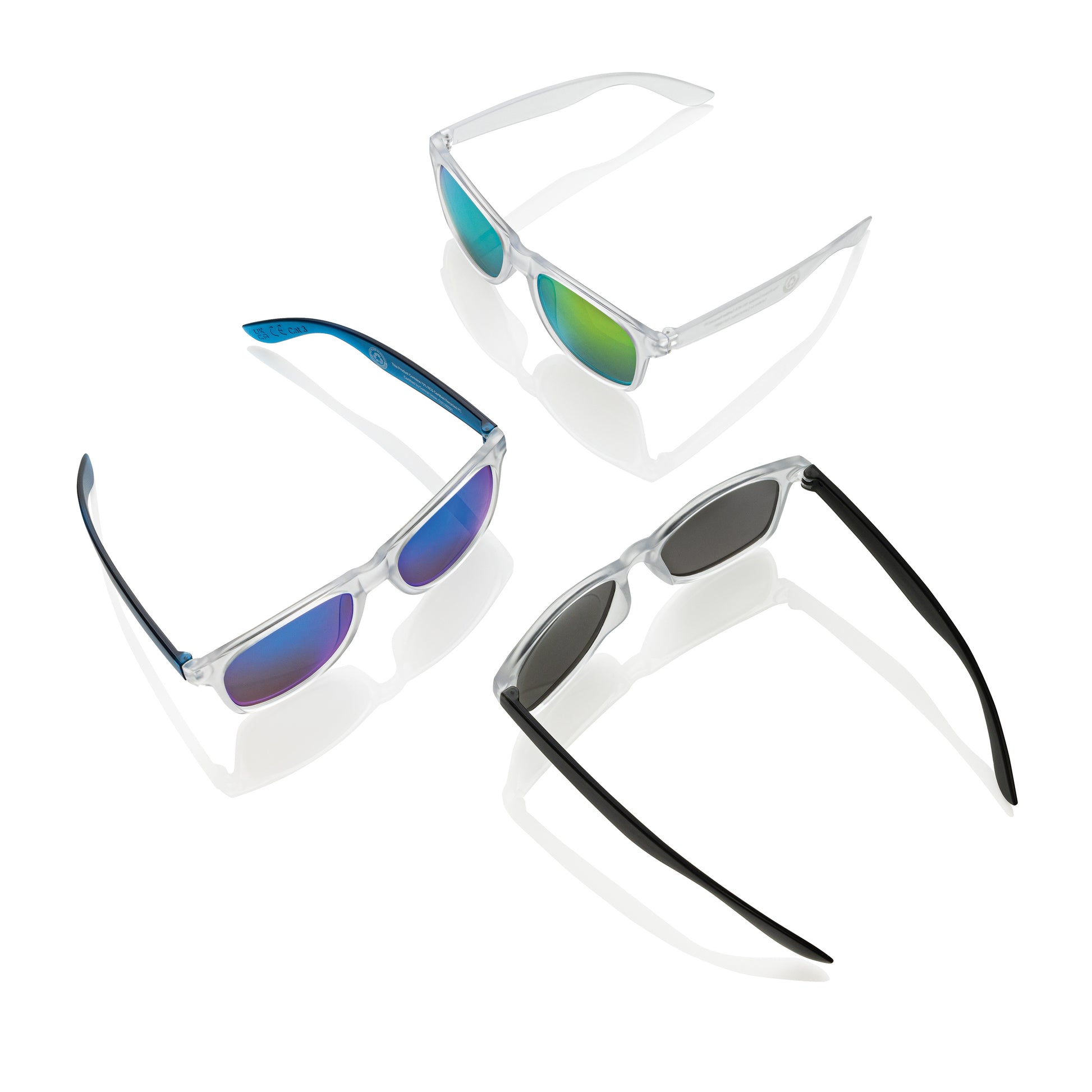 Sunglasses - Recycled plastic mirror sunglasses - White