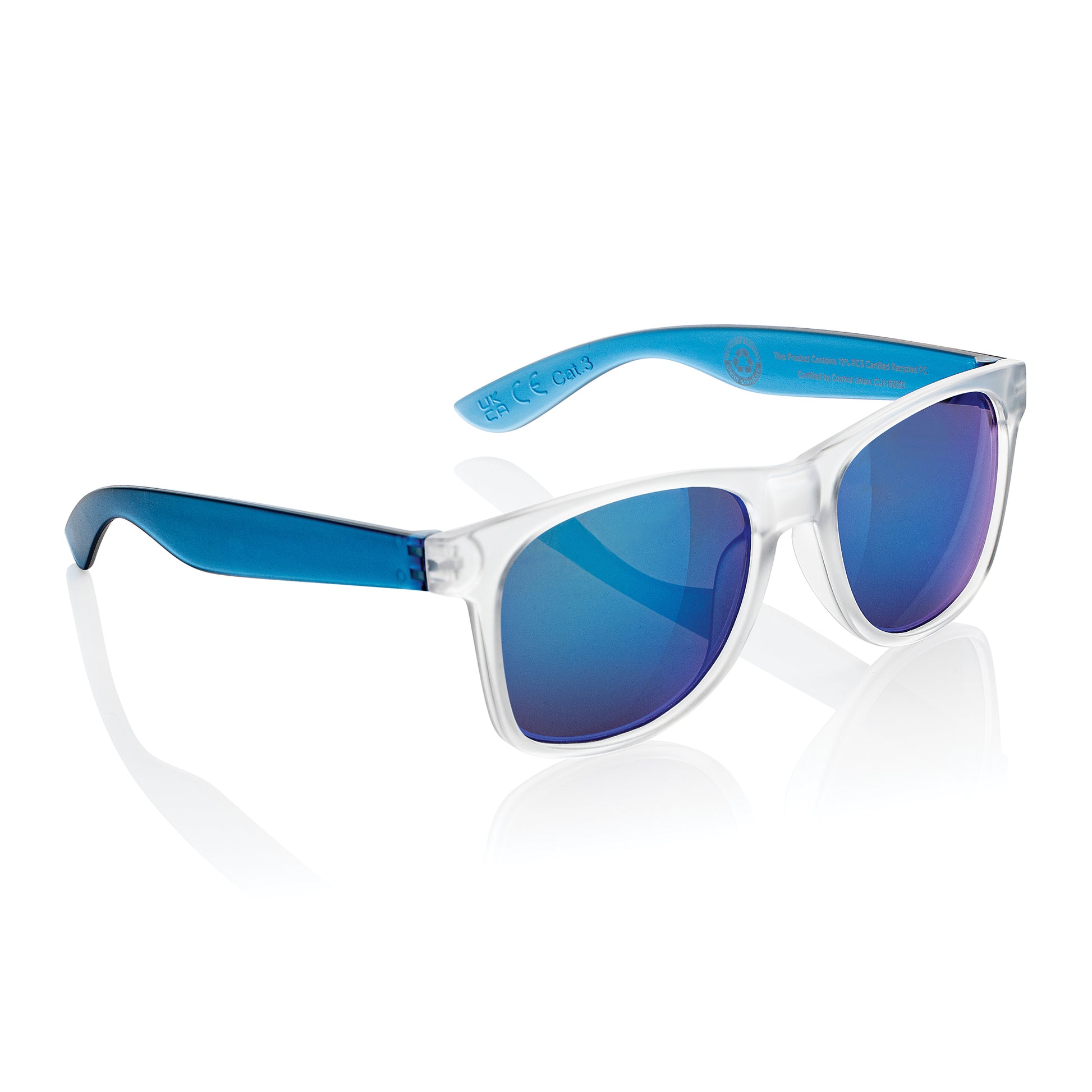 Sunglasses - Recycled plastic mirror sunglasses - White