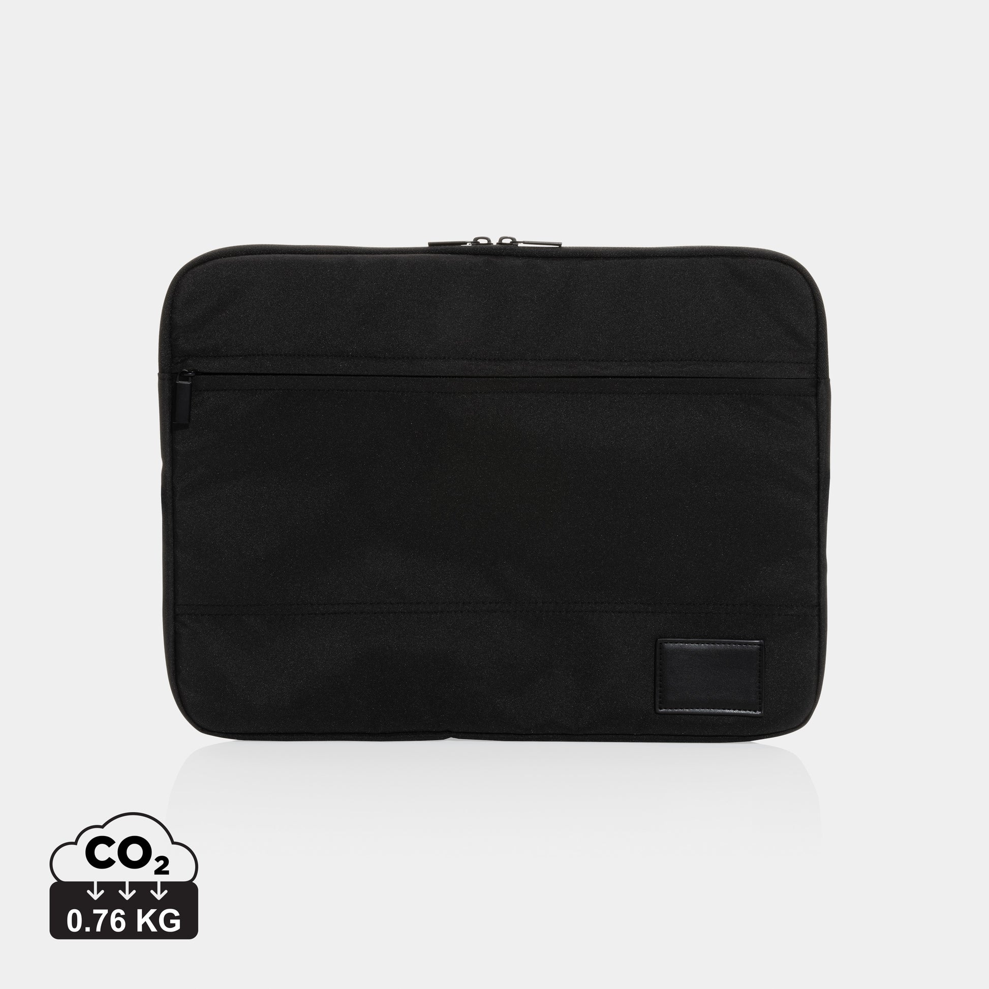 Recycled polyester 14-inch laptop sleeve - Black